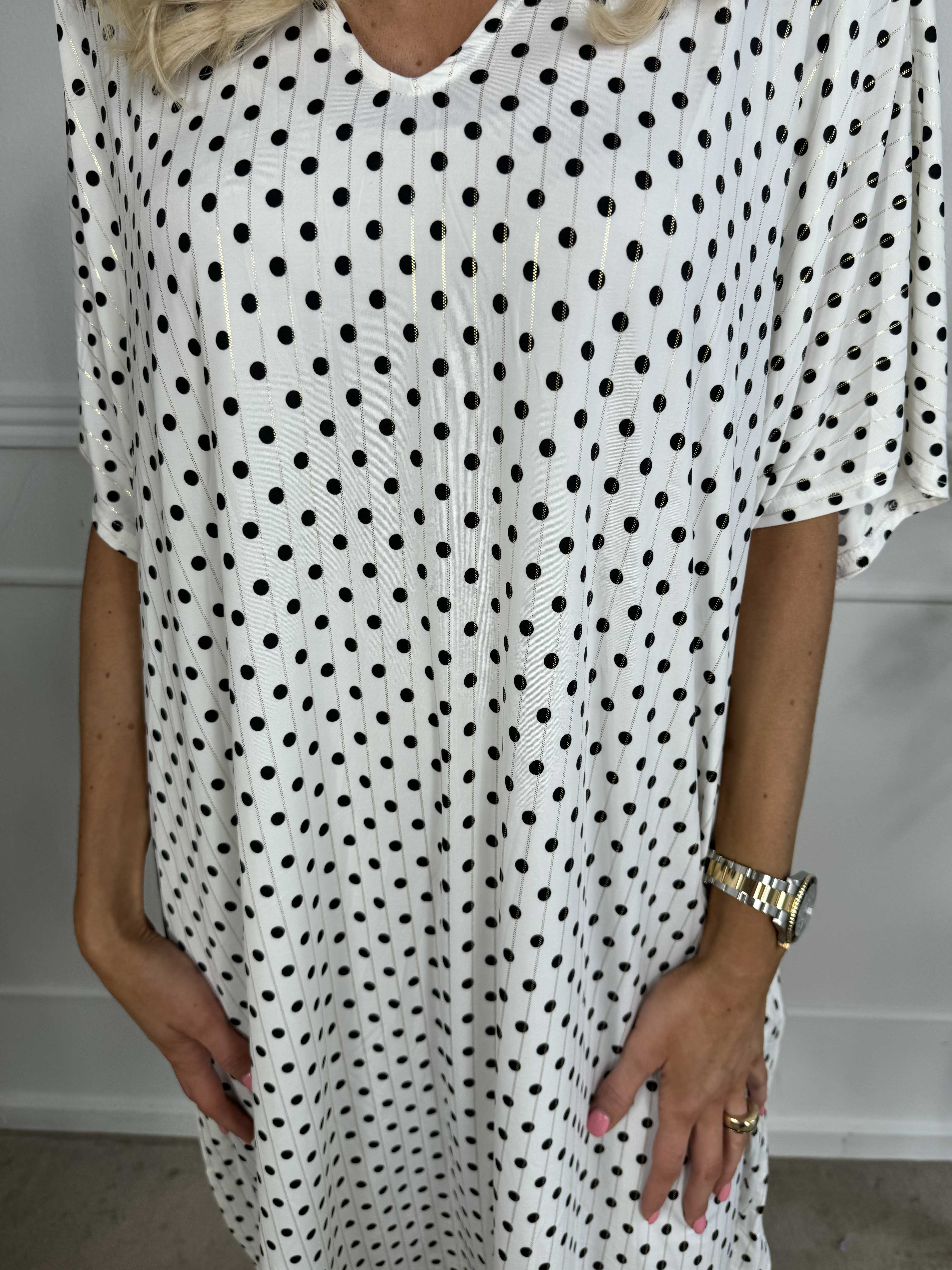 Azmina Dot - Elastisk tunikakjole i loose fit